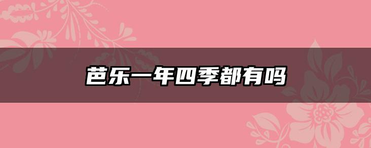 芭乐一年四季都有吗