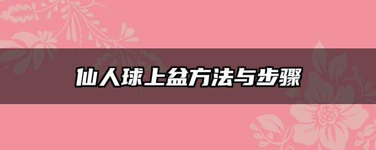 仙人球上盆方法与步骤