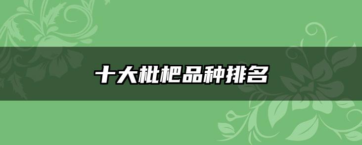 十大枇杷品种排名