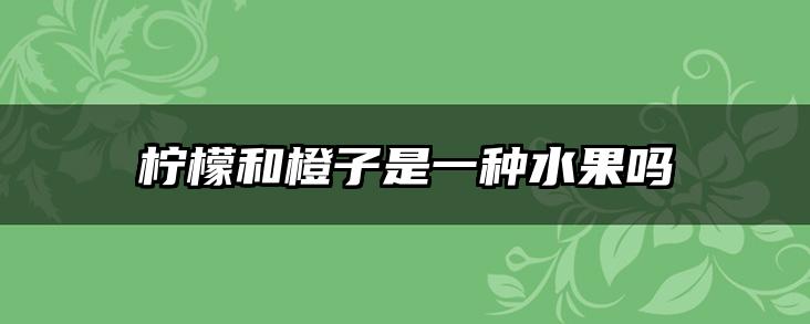 柠檬和橙子是一种水果吗