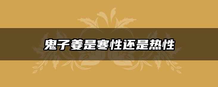 鬼子姜是寒性还是热性
