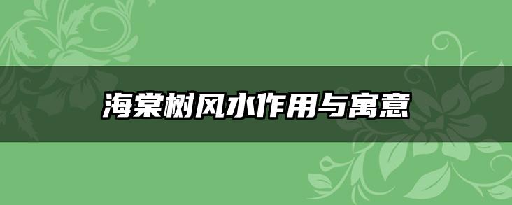 海棠树风水作用与寓意