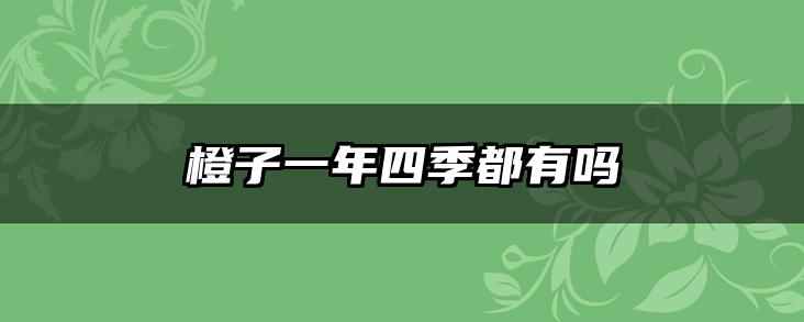 橙子一年四季都有吗