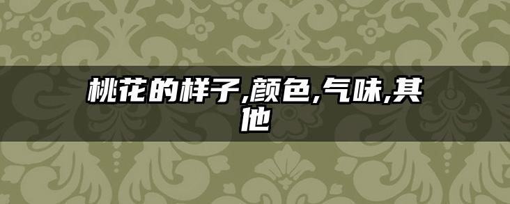 桃花的样子,颜色,气味,其他