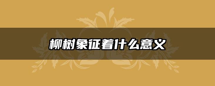 柳树象征着什么意义