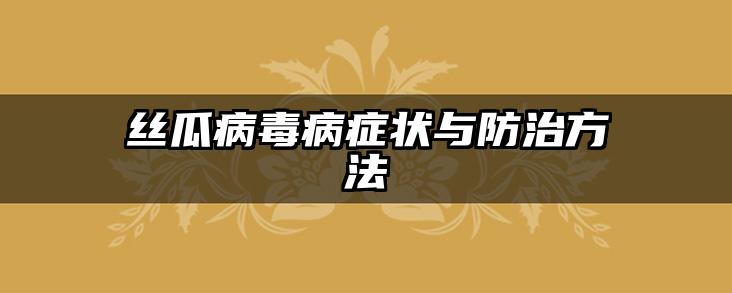 丝瓜病毒病症状与防治方法