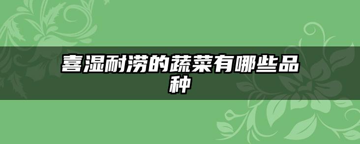 喜湿耐涝的蔬菜有哪些品种