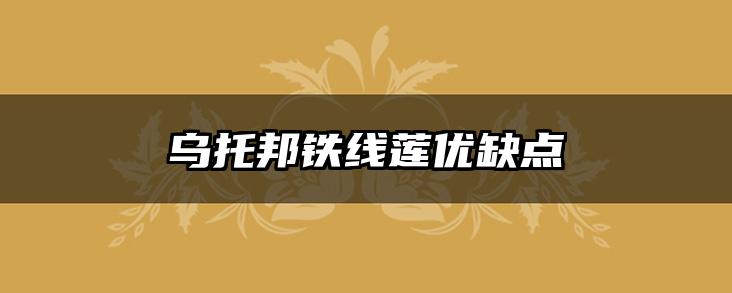 乌托邦铁线莲优缺点