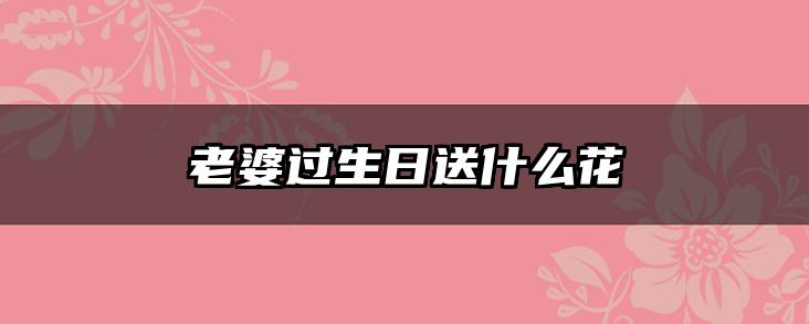 老婆过生日送什么花