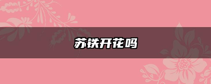 苏铁开花吗