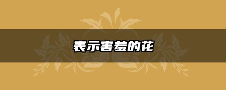 表示害羞的花